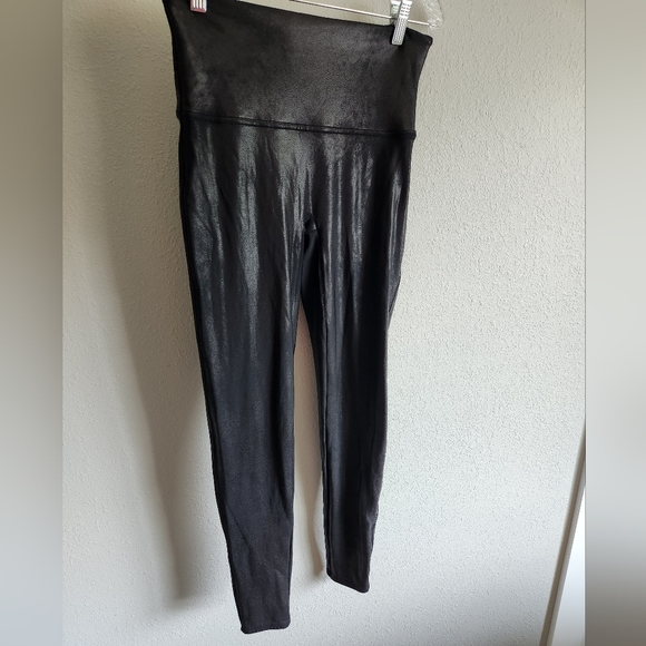 SPANX Pants - SPANX Black Shiny Leggings